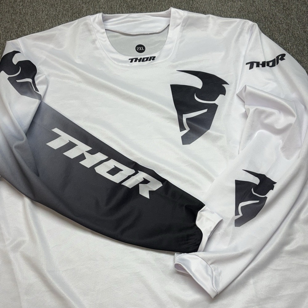 THOR‎ Pulse S7 MX Jersey Men's Size 2XL Whiteout Motocross Off-Road Performance